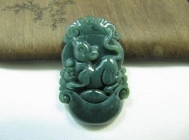 Free Shipping - Burma Jadeite jade Grade AAA Natural dark Green Jadeite Jade car - £15.98 GBP