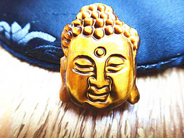 Free shipping - Hand carved Good Luck  natural yellow tiger eye carved Laughing  - £28.43 GBP