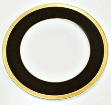 Haviland Limoges Laque De Chine Gold Rim - Chocolat Dinner Plate, 10 7/8&quot; D - $94.03