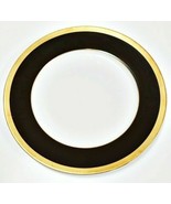 Haviland Limoges Laque De Chine Gold Rim - Chocolat Dinner Plate, 10 7/8&quot; D - $1,790.00 MXN
