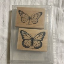 Vintage Stampin&#39; Up! Wonderful Wings 2 Stamp Set Retired 2001 Monarch Butterfly - £50.64 GBP