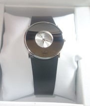 Yonger and Bresson Round Black Leather Quartz Wrist watch DCC 1490/06 new - $176.44
