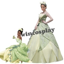 Women Plus Any Sizes Disney Princess Frog Deluxe Tiana Cosplay Costume - £108.29 GBP