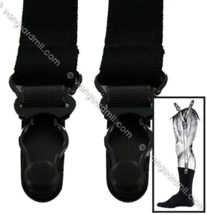 Vanguard  Y Style Black Shirt Holders/Shirt Stays/garters attach to sock - £6.85 GBP