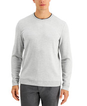 Tasso Elba Men&#39;s Crossover Textured Sweater Sterling Heather-2XL - $18.97