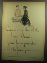 1952 Charles of the Ritz Face Powder Advertisement - hand-blends - £14.54 GBP