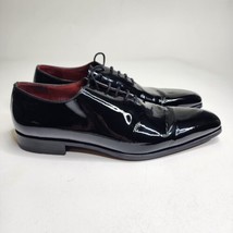 Magnanni Cruz II 2 Black Patent Leather Lace Up Dress Oxford Shoes Size 8 - £229.57 GBP