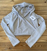 Zyia NWT Women’s Yoga shawl Top Size L Grey Q2  - £22.01 GBP