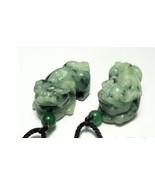 Free Shipping -  good luck Natural dark Green jade Carved &#39;&#39; Pi Yao &#39;&#39; A... - £23.49 GBP