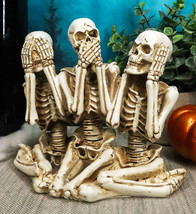 Ebros See Hear Speak No Evil Gossiping Sisters Female Lady Skeletons Statue 6&quot;H - £23.17 GBP