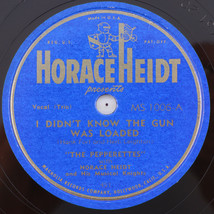 The Pepperettes - I Didn&#39;t Know The Gun Was Loaded - 1949 78 rpm Record MS 1006 - £20.10 GBP