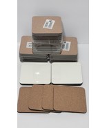 Square Shaped MDF Sublimation Blank Coasters With Cork Backing - 50 Piec... - $43.93