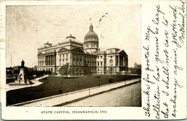 Indianapolis Indiana IN State Capitol 1906 UDB Postcard T17 - £8.52 GBP