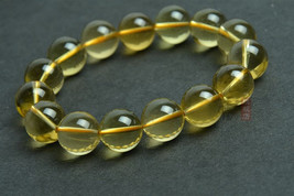 Free Shipping -15 mm beads  Tibetan  Natural yellow crystal / quartz  Meditation - $39.99