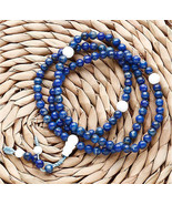 Free Shipping - 8 mm  Natural Lapis lazuli  Meditation yoga 108 Prayer B... - $89.99