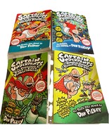 Lot of 4 Captain Underpants 4 8 9 10 Novels by Dan Pilkey Book Paperback  - $362.18 MXN
