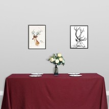 Burgundy Polyester 90X132&quot;&quot; Rectangle Tablecloths Wedding Party Supply Linens Gi - £18.40 GBP