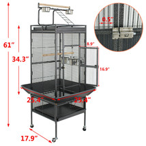 61&quot; Large Bird Cage Large Play Top Parrot Finch Cage Removable Part Pet Supplies - £164.02 GBP