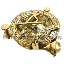 NauticalMart Solid Brass Vintage Marine Sundial Compass - £31.38 GBP