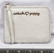 Coach Poppy White Leather Clutch Wallet tthc - $49.49