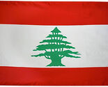 Lebanon - 4'X6' Nylon Flag - Nylon, Without Fringe, Grommets - $103.20