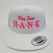 Play Some HANK Embroidered Mesh Flat Bill Snapback Hat Cap - $24.74