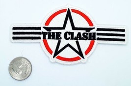 The Clash Stars &amp; Bars Logo Sew-On Iron-On Embroidered Patch 5&quot; X 2 1/2&quot; - £5.47 GBP