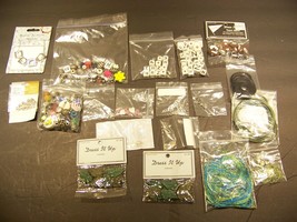 Assorted Beads &amp; Supplies for Crafts Keychains Necklaces Jewelry Resin - $8.98