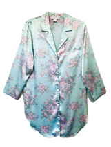 Me 2 By Miss Elaine Vintage 90’s Light Blue Floral Long Sleeve Night Shirt Small - £23.95 GBP
