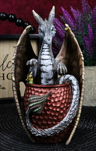 Spirit Cocktail Drink Moscow Mule Gray Dragon Bathing Faux Copper Mug Figurine - £41.76 GBP