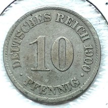 1900 A German Empire 10 Pfennig Coin - $4.45