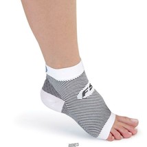 ONE PLANTAR FASCIITIS FOOT SLEEVE SOCK COMPRESSION WHITE SIZE SMALL MEDIUM - £15.16 GBP