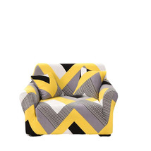 Anyhouz 2 Seater Sofa Cover Yellow Wave Style and Protection For Living Room Sof - £35.99 GBP