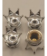 Set of  4 Chrome Crown Tire Valve Stem Caps For Car, Standard Fitting #17 - €5,84 EUR