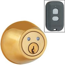 Remote Controlled Wireless Door Lock DEADBOLT-RF- Brass - $132.35