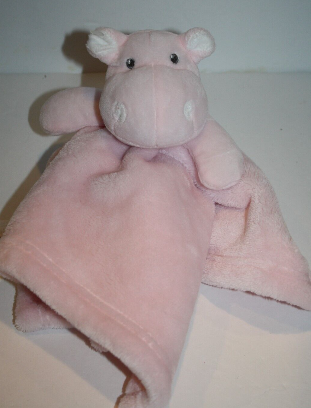 Blankets & Beyond Pink Hippo Nunu Baby Lovey Security Blanket Soft Toy 13" 2019 - £14.65 GBP
