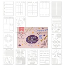 Easy To Use Stencil Set For Dotted Journals - Time Saving Planner Accessories/Su - £16.02 GBP
