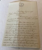 1869 Handwritten Letter Signed B P Cunningham Id’d Signed Providence RI - $67.01