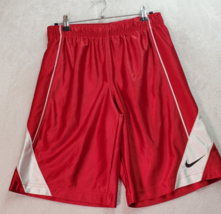 Nike Basketball Shorts Boys Size Medium Red 100% Polyester Logo Elastic ... - £13.02 GBP