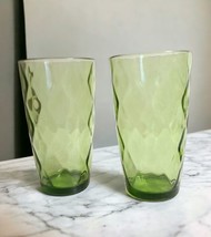 MCM Green HAZEL ATLAS Optic Diamond 24 Oz Coolers Tumblers - Lot of 2 - $23.76