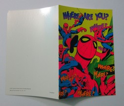 ORIGINAL 1971 Marvel Third Eye Amazing Spider-man Greeting Card:70&#39;s Mar... - $103.90