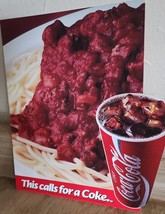 1993 This Calls For A Coke Double Sided Window Sticker Coca Cola SPAGHETTI NOS - £5.99 GBP