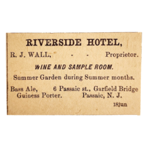 1895 Riverside Hotel Wine Room Victorian Advertisement New Jersey Passai... - $19.99