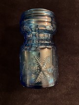 Beautiful Light Blue Glass Jar Wheaton, Nj 4 Inches Tall And 2 ¼ Inches Wide - £3.09 GBP
