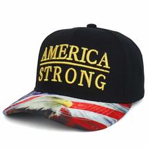 Trendy Apparel Shop America Strong Embroidered Eagle Print Bill USA Baseball Cap - £12.53 GBP