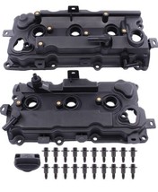 Fits Nissan 13264-JAl0A Altima Pathfinder Black Engine Valve Cover Pair w Bolts - £88.50 GBP