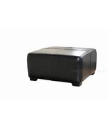 Black Full Leather Square Cube Coffee Table Cocktail Ottoman Footstool 3... - $299.89