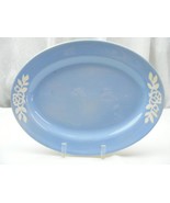 Vintage Harker Pottery USA Platter Serving Dish 13 1/2 x 10 White Rose C... - $751.61 MXN