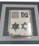 Stampin Up Stars Of David Rubber Stamp Set 1999 Wood Hebrew Religious - $15.99