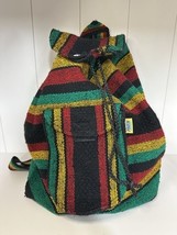 Artesanias Pinzon Backpack Mexico Woven Drawstring Unisex Boho Bag Multi... - $18.77
